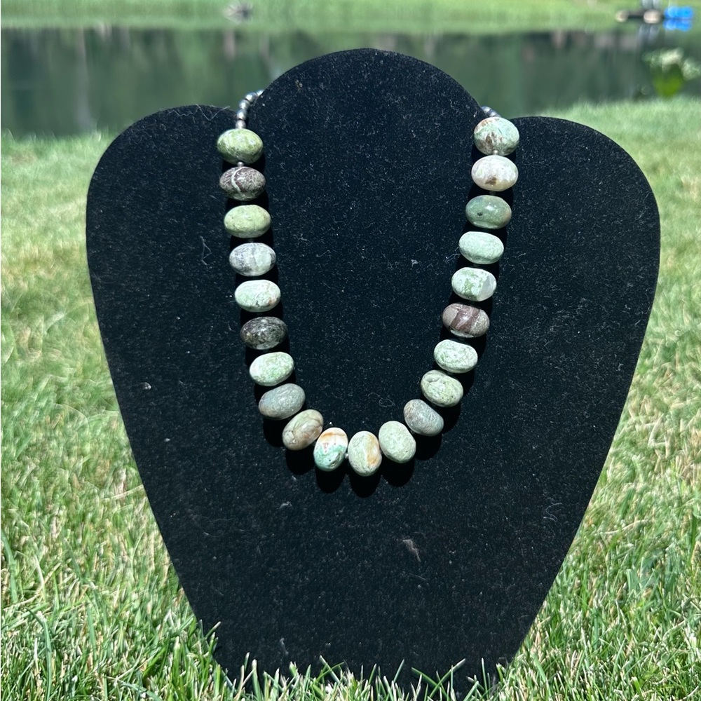 Elegant Green Beaded Necklace